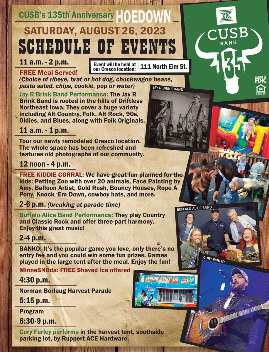 schedule of events