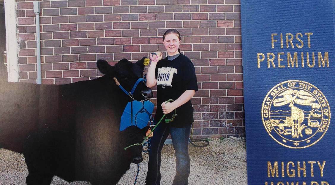 Alexandria Johnston with beef project