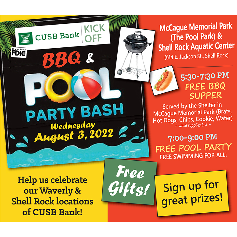BBQ and Pool Party Aug. 3