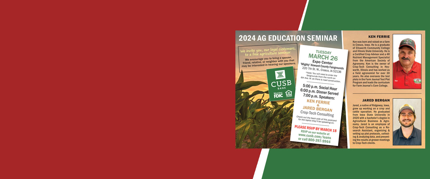 You're invited to our 2024 Ag Education Seminar on Tuesday, March 26th!