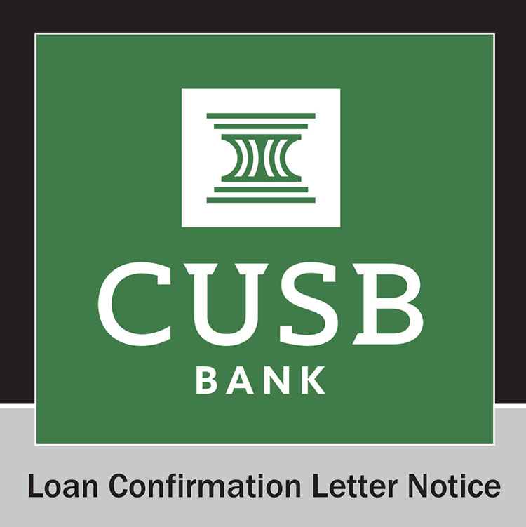 Loan Confirmation Letter Notice