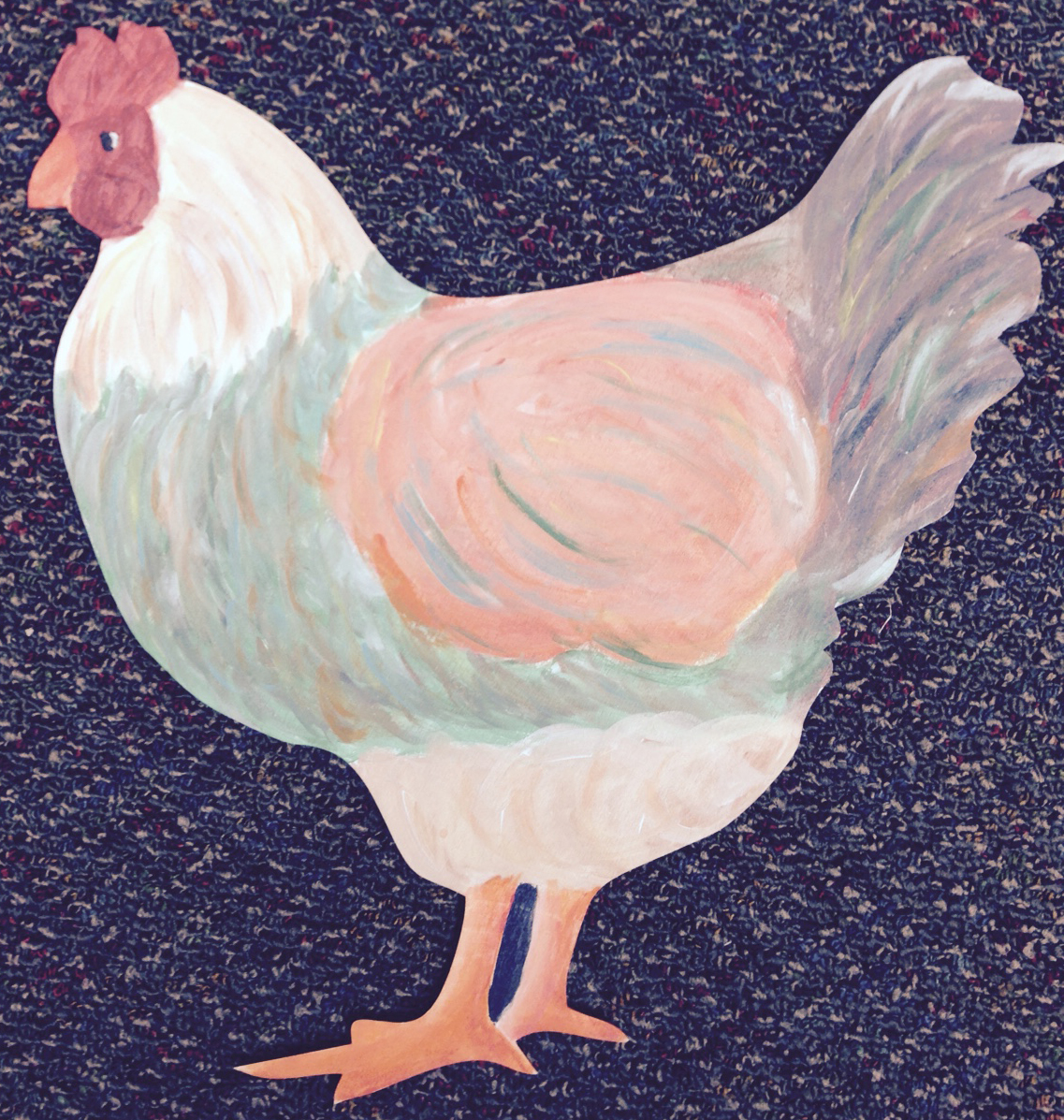 Kelly Kuboushek with her poultry project