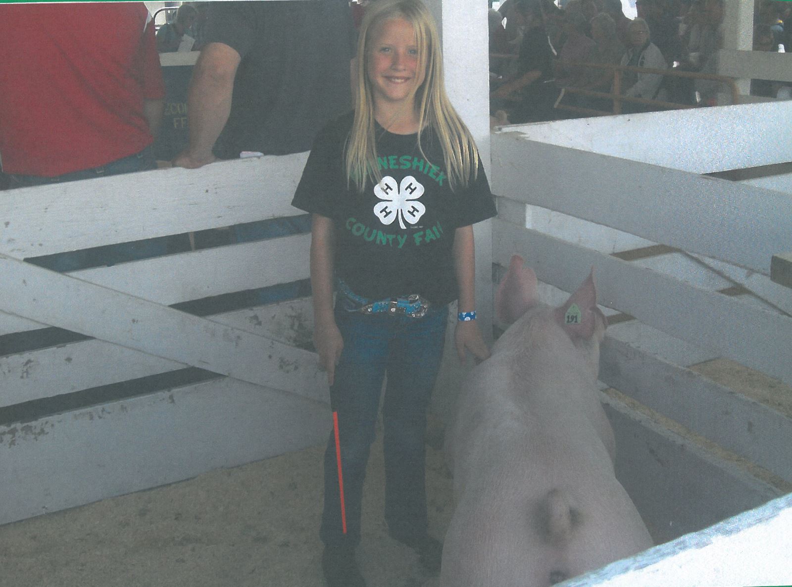Addison Wemark with her swine project