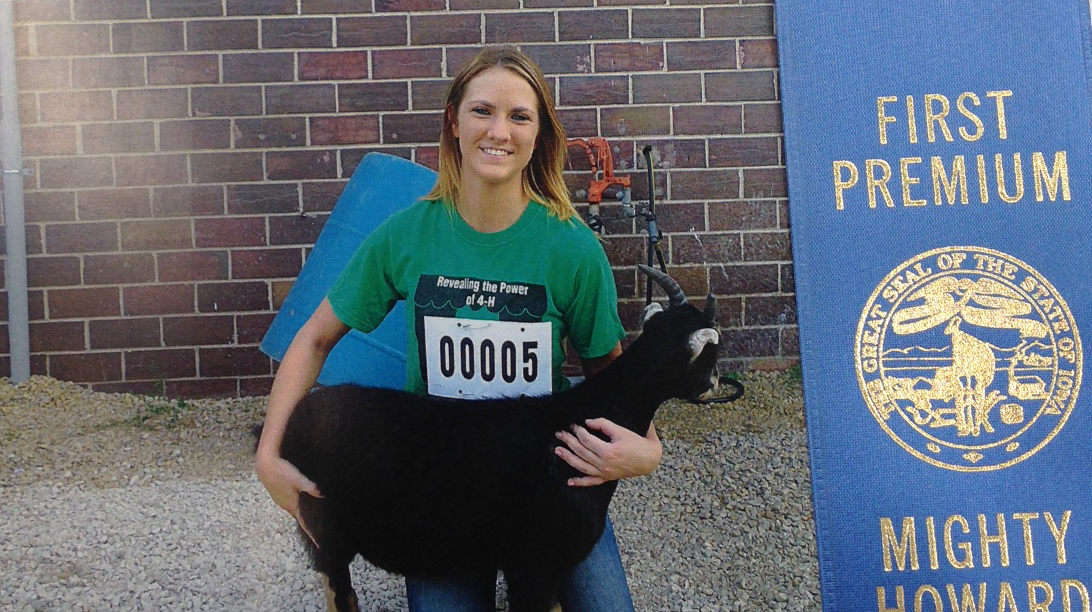 Sabrina Andera with goat project