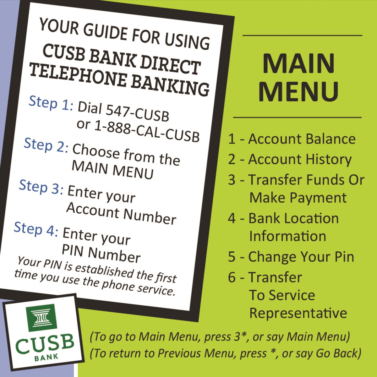 Guide for Telephone Banking