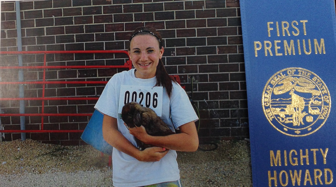 Tiffany Weinacht with rabbit project