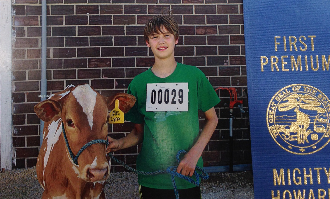 Zeke Church with dairy project
